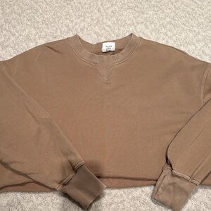 Aerie womens Crewneck Sweater in Tan